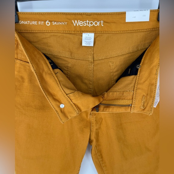 WESTPORT SKINNY MID RISE SIGNATURE GOLD JEANS - Picture 9 of 12